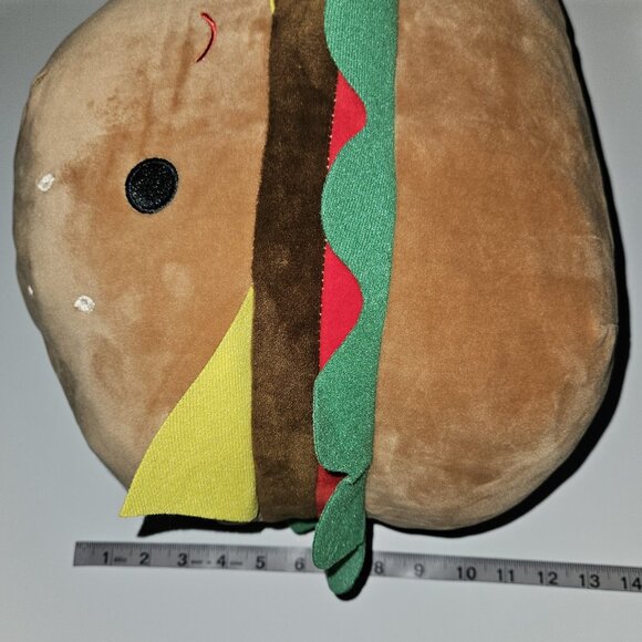 Squishmallows Carl Cheeseburger Plush 12" Stuffed Toy Hamburger Kellytoy - Picture 9 of 10